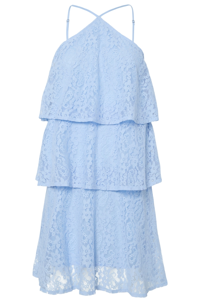PCFENDA SL SHORT LACE DRESS D2D WVN 17162524 CASHMERE BLUE